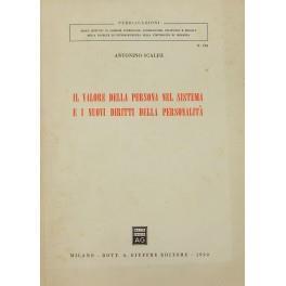 Il valore della persona nel sistema e i nuovi diritti della personalità - Antonino Scalisi - copertina