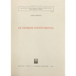 Le sanzioni costituzionali - Luigi Ventura - copertina