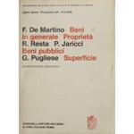 Beni in generale. Proprietà (De Martino). Beni pubblici (Resta). Superficie (Pugliese). Art. 810-956