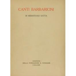 Canti barbaricini - Sebastiano Satta - copertina