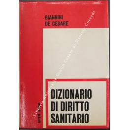 Dizionario di diritto sanitario - Massimo Severo Giannini - copertina