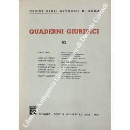 Quaderni Giuridici VI - Virgilio Andrioli - copertina