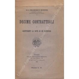 Decime contrattuali o costituenti la dote di un beneficio - Francesco Ruffini - copertina