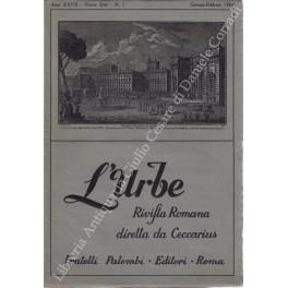 L' Urbe. Rivista romana. Fondata da Antonio Munoz, diretta da Ceccarius, comitato di redazione Emma Amadei, Urbano Barberini, Gigi Huetter, Giovanni Orioli, Ermanno Ponti. Anno XXVII - Nuova serie - 1964 - copertina