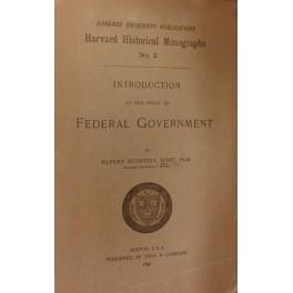 Introduction to the study of federal government - copertina