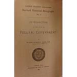 Introduction to the study of federal government