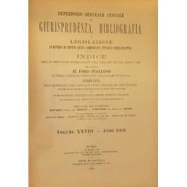 Repertorio Generale Annuale del Foro Italiano. Vol. XXVIII - Anno 1903 - copertina