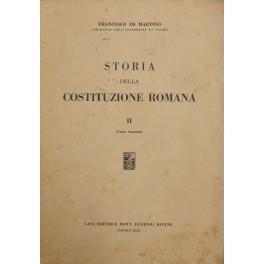 Storia della Costituzione romana. Vol. II parte seconda - Francesco De Martino - copertina