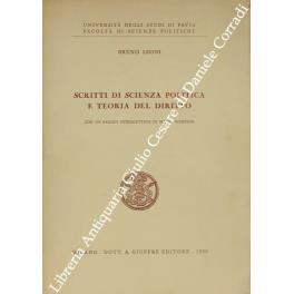 Scritti di scienza politica e teoria del diritto con un saggio introduttivo di Mario Stoppino - Bruno Leoni - copertina