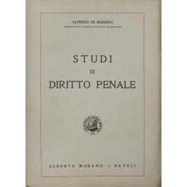 Studi di diritto penale - Alfredo De Marsico - copertina