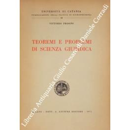 Teoremi e problemi di scienza giuridica - Vittorio Frosini - copertina