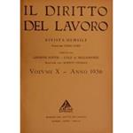 Il Diritto del lavoro. Volume X - 1936