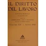 Il Diritto del lavoro. Volume XV - 1941