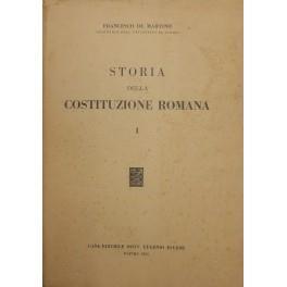 Storia della Costituzione romana. Vol. I - Francesco De Martino - copertina