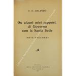 Su alcuni miei rapporti di Governo con la Santa Sede. Note e ricordi