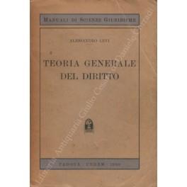 Teoria generale del diritto - Alessandro Levi - copertina