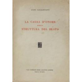 La causa d'onore nella struttura del reato - Aldo Casalinuovo - copertina