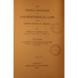 The General Principles of Constitutional Law in the United States of America - copertina