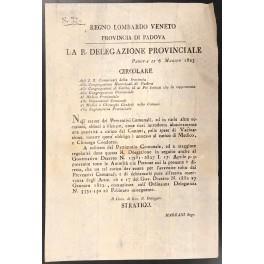 Circolare. La R. Delegazione Provinciale. Avviso alle autorità che le spese per i vaccini devono ricadere a carico dei medici e non del Comune - copertina