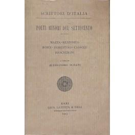 Poeti minori del Settecento. Mazza. Rezzonico, Bondi, Fiorentino, Cassoli, Mascheroni. a cura di Alessandro Donati - Alessandro Donati - copertina