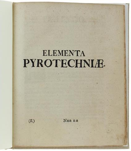 Elementa Pyrotechniae - Christian Wolff - copertina