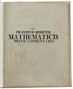 DE PRAECIPUIS SCRIPTIS MATHEMATICIS brevis commentatio