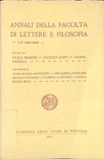 Annali della Facoltà di Lettere e Filosofia. VII (1969-1970)