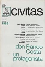 Civitas. Rivista bimestrale di studi politici. N.1 - 1988. Don Franco Costa un protagonista