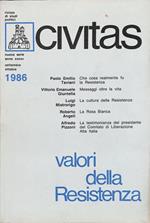 Civitas. Rivista bimestrale di studi politici. N.5 1986. Valori della Resistenza