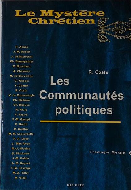 Les Communautes politiques - René Coste - copertina