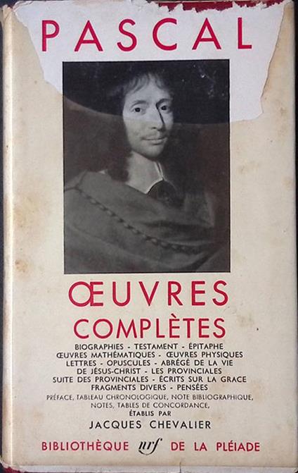 Oeuvres completes - Pascal - copertina