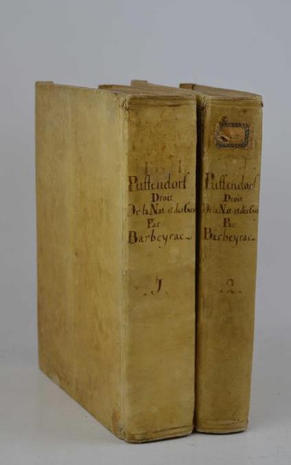 Le droit de la nature et des gens, ou systeme general des Principes mles plus importans de la morale, de la jurisprudence, et de la politique… traduit du latin, par Jean Barbeyrac - Samuel Pufendorf - copertina