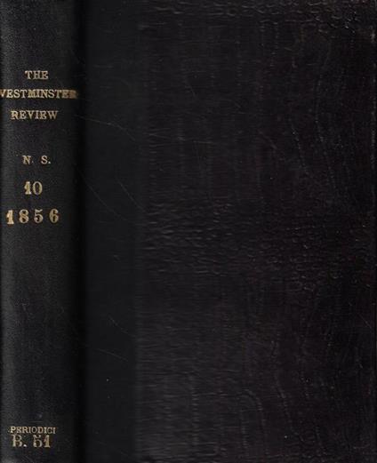 The Westminster Review October 1856 - copertina