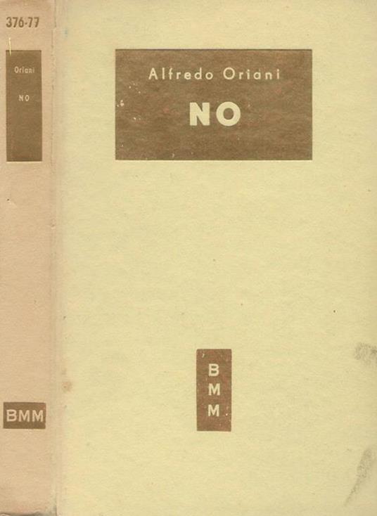 No - Alfredo Oriani - copertina