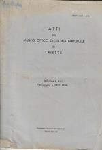 Atti del Museo Civico di Storia Naturale di Trieste vol. XLI- fascicolo II (1987-1988)