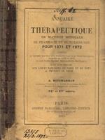 Annuaire de therapeutique de matiere medicale de pharmacie et de toxicologie pour 1871 et 1872 A.Bouchardat