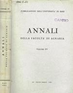 Annali della facoltà di agraria. Vol. XV-1961