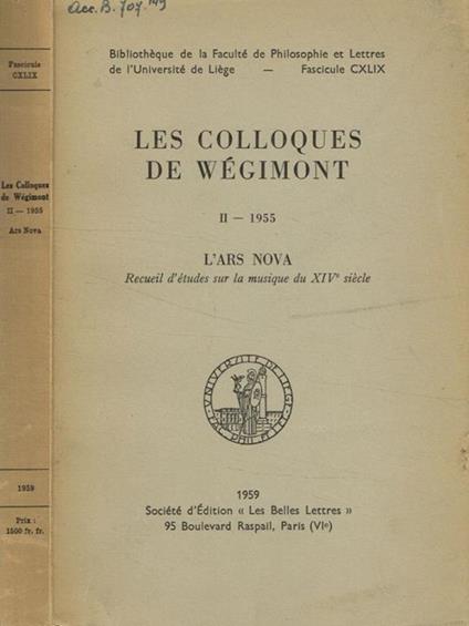 Les colloques de Wegimon II-1955 - copertina