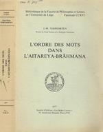 L' ordre des mots dans l'aitareya-brahmana J.-M.Verpoorten