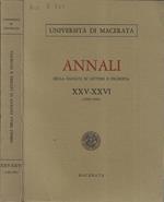 Università di Macerata annali della facoltà di lettere e filosofia XXV-XXVI 1992-1993