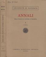 Università di Macerata annali della facoltà di lettere e filosofia I 1968