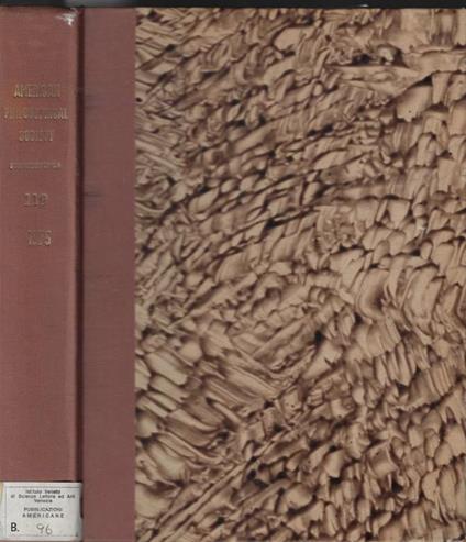 Proceedings of the American Philosophical Society Volume 119 1975 - copertina