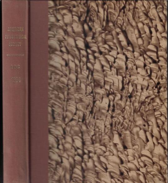 Proceedings of the American Philosophical Society Volume 108 1964 - copertina