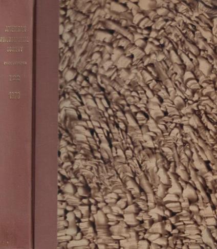 Proceedings of the American Philosophical Society Volume 122 1978 - copertina