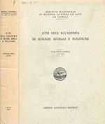Società nazionale di scienze lettere ed arti in Napoli. Atti dell'accademia di scienze morali e politiche vol.LXXXI (1970)