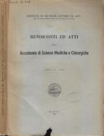 Rendiconti ed Atti della Accademia di Scienze Mediche e Chirurgiche Anno 1947