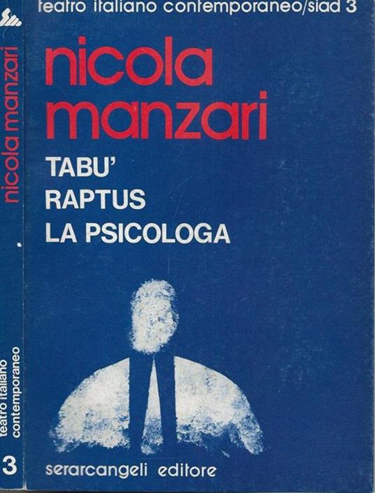 Tabù Raptus La psicologia - Nicola Manzari - copertina