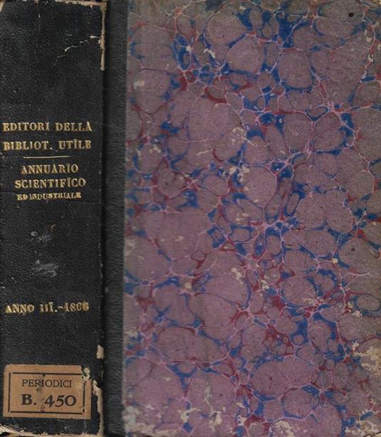 Annuario Scientifico ed industriale Anno 1866 - copertina