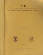 Atti della Società Italiana di Scienze Naturali e del Museo Civico di Storia Naturale in Milano Vol. 134-1993 Fasc. I-II