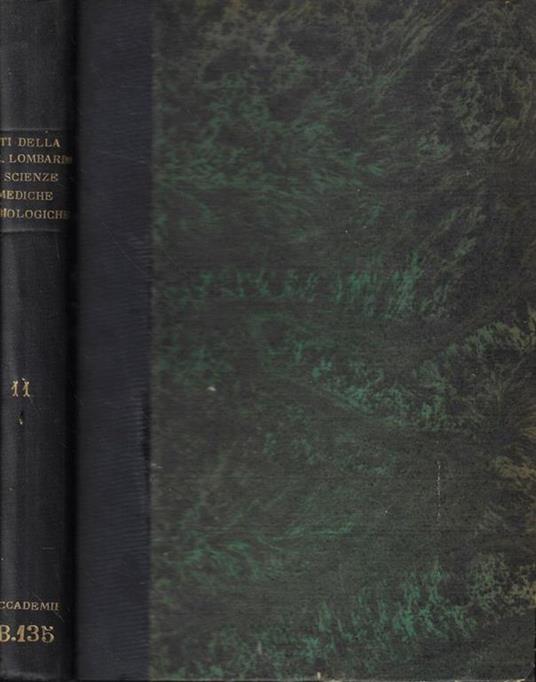 Atti della Società Lombarda di Scienze Mediche e Biologiche Anno 1922 fasc. I-II-III-IV - copertina